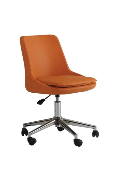 Koltukstilim   Kuala Turuncu Deri Çalışma Koltuğu ürün görseli