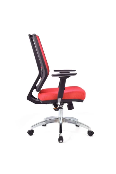 Koltukstilim   Bianca Kırmızı Fileli Çalışma Koltuğu Ofis Koltuğu - Resim 3