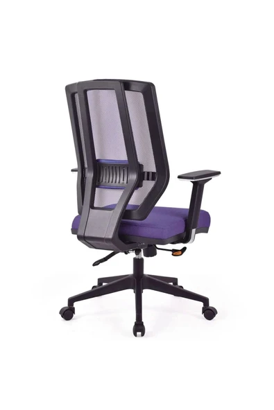 Koltukstilim   Bianca Mor Deri Çalışma Koltuğu Ofis Koltuğu - Resim 4