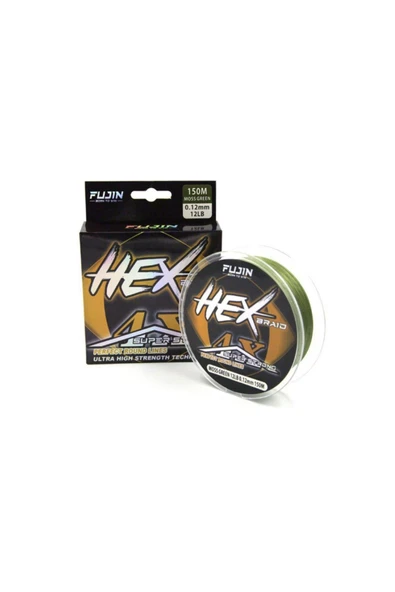 Fujin Hex Braid 4X Moss Green İp Misina 150 Metre