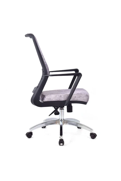 Koltukstilim   Magenta Gri Deri Çalışma Koltuğu Ofis Koltuğu Büro Koltuğu Ofis Sandalyesi - Resim 3