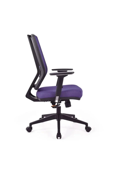 Koltukstilim   Bianca Mor Deri Çalışma Koltuğu Ofis Koltuğu - Resim 3