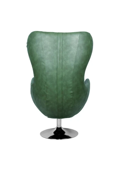 Koltukstilim   Egg Yeşil Deri Berjer Bekleme Koltuğu - 3