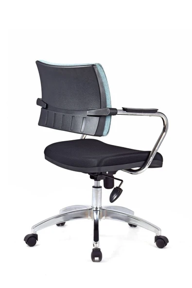 Koltukstilim   Sahra Mavi-siyah Krom Çalışma Koltuğu Ofis Koltuğu - Resim 4