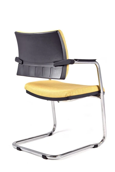 Koltukstilim   Sahra Sarı Kumaş Misafir Koltuğu Ofis Koltuğu - 4