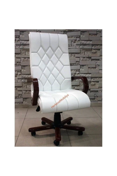 Koltukstilim   Hm Kapitone V.İ.P Ahşap Makam Koltuğu - Resim 2