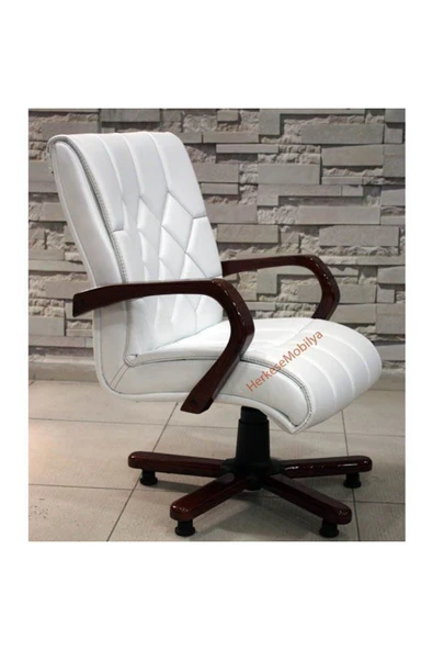 Koltukstilim   Hm Kapitone Ahşap Misafir Koltuğu - Resim 3