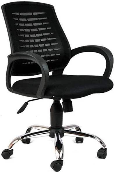 Pole Krom Çalışma Koltuğu Ofis Koltuğu Büro Koltuğu Bilgisayar Koltuğu Yönetici Koltuğu - 2