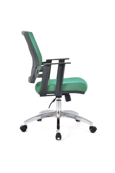 Koltukstilim   Sante Yeşil Fileli Krom Çalışma Koltuğu Ofis Koltuğu - Resim 3