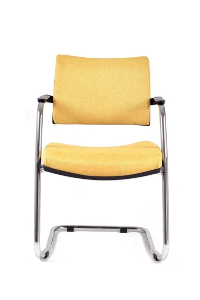 Koltukstilim   Sahra Sarı Kumaş Misafir Koltuğu Ofis Koltuğu