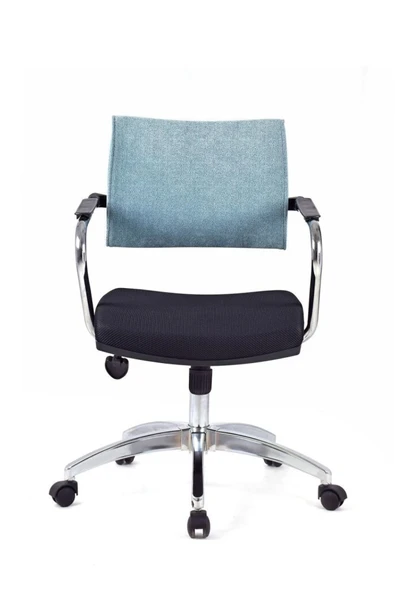 Koltukstilim   Sahra Mavi-siyah Krom Çalışma Koltuğu Ofis Koltuğu ürün görseli
