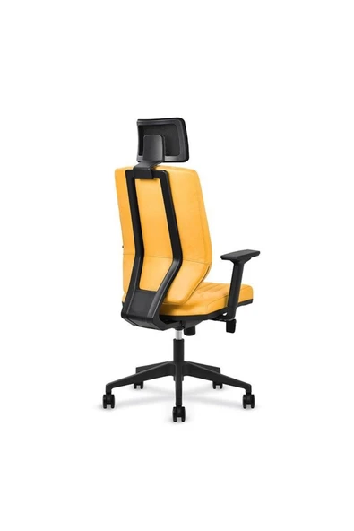 Koltukstilim   Fusion Yellow Deri Yönetici Koltuğu - Resim 3