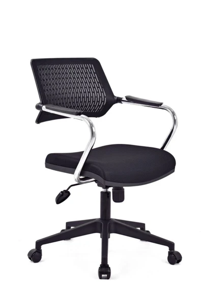 Koltukstilim   Carmel Siyah Fileli Pls Çalışma Koltuğu Ofis Koltuğu - Resim 2