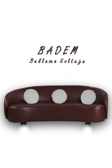 Koltukstilim   Badem Üçlü Bekleme Koltuğu ürün görseli