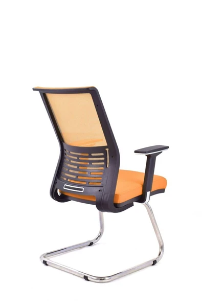 Koltukstilim   Carina Turuncu Fileli Misafir Koltuğu Ofis Koltuğu - 4