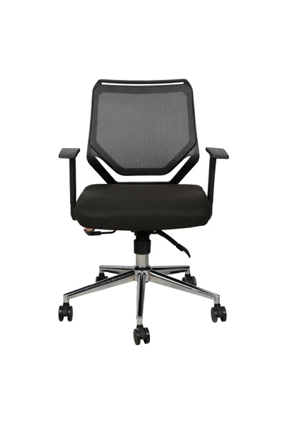 Koltukstilim   Moreno Siyah Fileli Çalışma Koltuğu Ofis Koltugu - 1