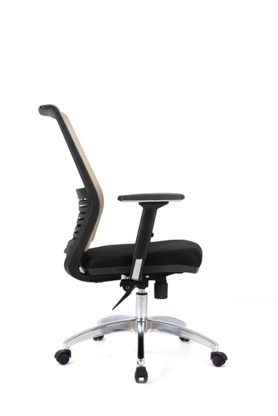 Koltukstilim   Carina Kahverengi Fileli Çalışma Koltuğu Ofis Koltuğu Büro Koltuğu Plastik Ayak - Resim 3