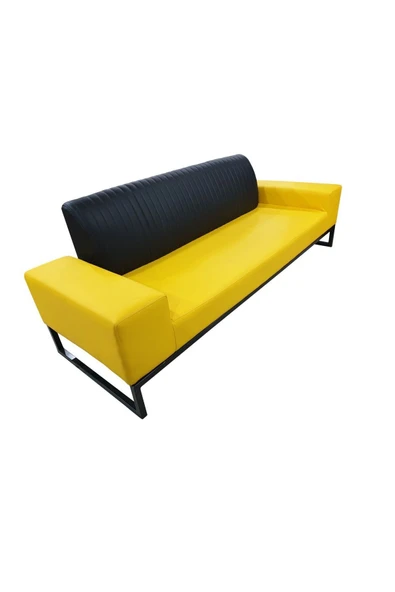 Koltukstilim Marin Deri Üçlü Ofis Kanepesi Lobi Kanepesi