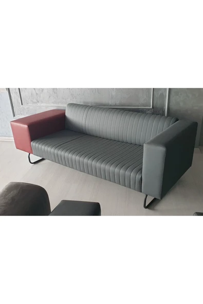 Koltukstilim   Crop Üç Kişilik Bekleme Koltuğu - Resim 3