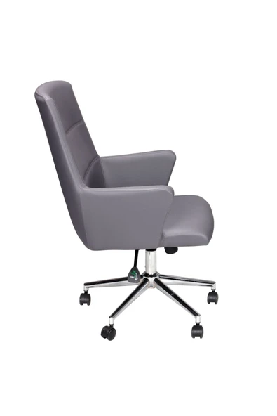 Koltukstilim   West Gri Deri Çalışma Koltuğu - Resim 3