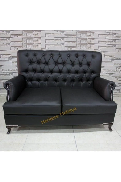 Koltukstilim   Lord Kapitone İkili Kanepe - Resim 2