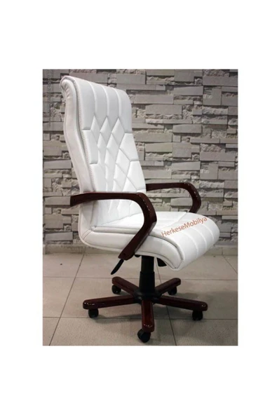 Koltukstilim   Hm Kapitone V.İ.P Ahşap Makam Koltuğu - Resim 3