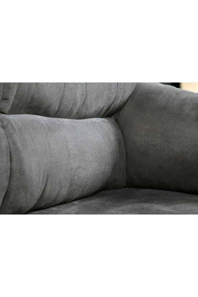 Koltukstilim   Roz Gri Kumaş İkili Kanepe - 3