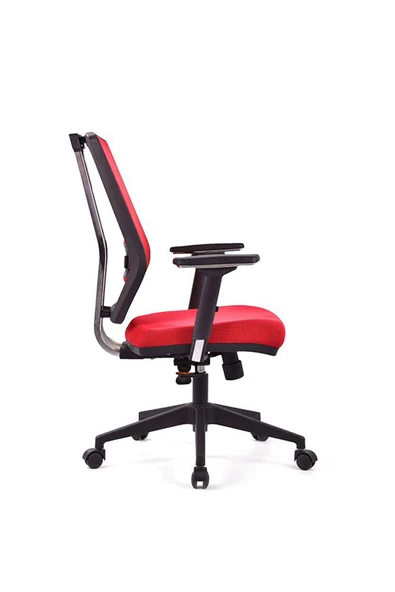 Koltukstilim Sera Kırmızı Pls Fileli Çalışma Koltuğu Ofis Koltuğu - 3