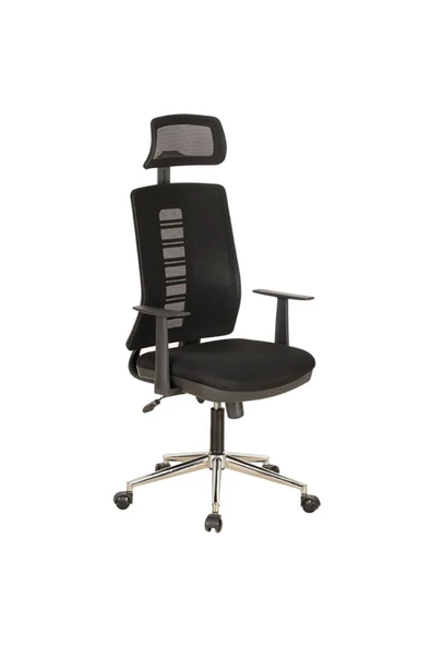 Koltukstilim Barselona Siyah Krom Makam Koltuğu