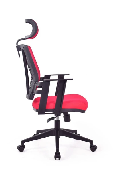 Koltukstilim   Savona Kırmızı Fileli Pls Makam Koltuğu Ofis Koltuğu - 3