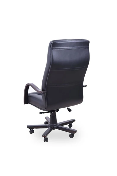 Koltukstilim   NoirBoss Ahşap Deri Yönetici Ve Ofis Koltuğu - Resim 2