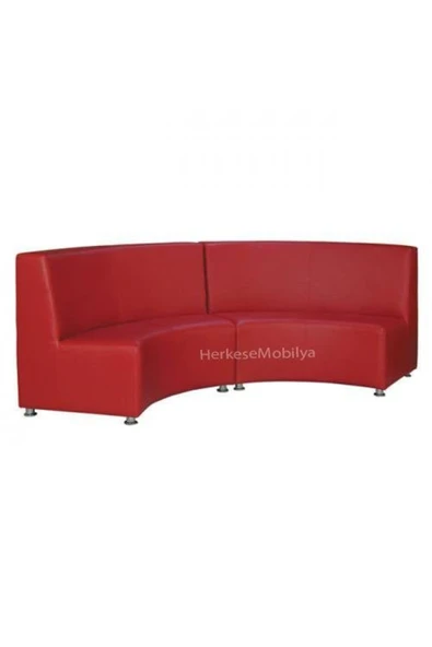 Dekormila  Oval Deri Sedir (4 Kişilik)
