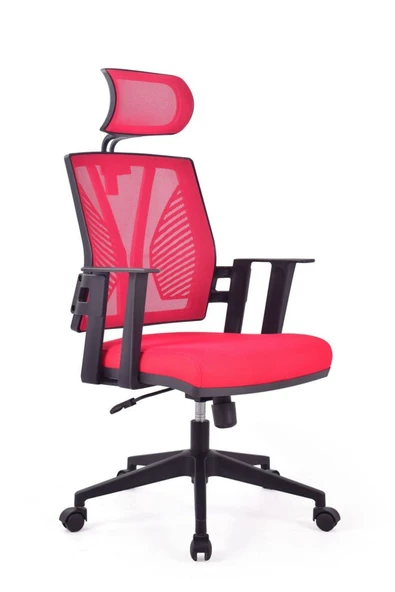 Koltukstilim   Savona Kırmızı Fileli Pls Makam Koltuğu Ofis Koltuğu - 2