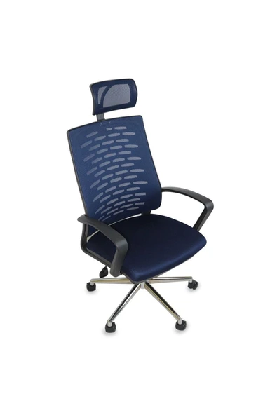 Koltukstilim   Berlin Lacivert Fileli Müdür Koltuğu - Resim 2