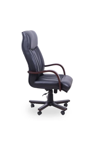 Koltukstilim   NoirBoss Ahşap Deri Yönetici Ve Ofis Koltuğu - Resim 3