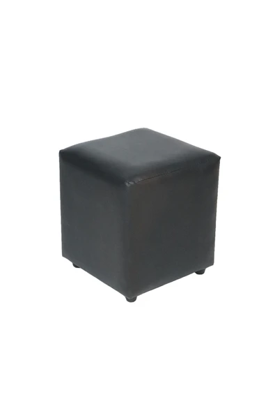 Koltukstilim    Stave Siyah Deri Kare Ofis Puf