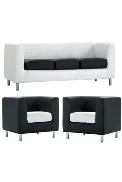 Koltukstilim Laura Üçlü Ofis Koltuk Takımı