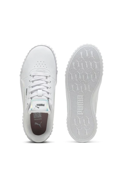 Puma Carina 3.0 Holo 2.0 Jr 402280 01 Kadın Sneaker Ayakkkabı Beyaz-Gümüş 36-38,5 - 5