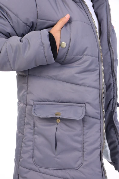 Toontoy Erkek Çocuk Kapüşonlu İçi Kürklü Mont - 9