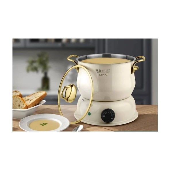 LİNES TECHCHEF 10L KREM ÇOK FONKSİYONLU ELEKTRİKLİ PİŞİRİCİ -