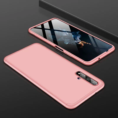 Honor 20 Kılıf 3 Parçalı Tam Koruma Şık Astrea Premium Sert Kapak Rose
