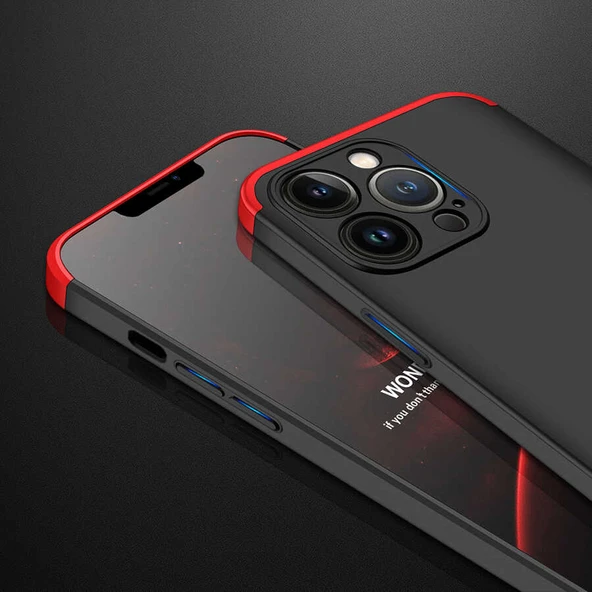 Huawei P20 Lite Kılıf 3 Parçalı Tam Koruma Şık Astrea Premium Sert Kapak Mavi - 5