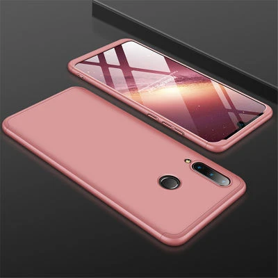Huawei P30 Lite Kılıf 3 Parçalı Tam Koruma Şık Astrea Premium Sert Kapak Rose
