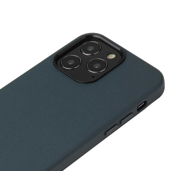 iPhone 8 Plus Kılıf PU Deri ve Kadife Kaplamalı Eyzi Premium Kapak Siyah - 3
