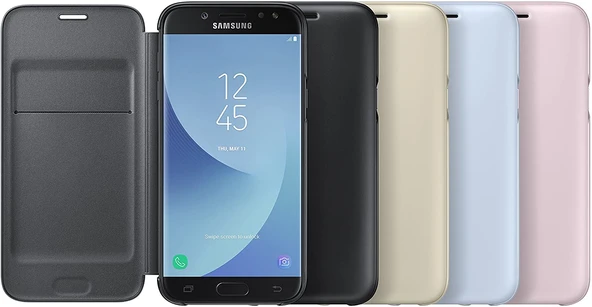 Samsung Galaxy J5 Pro 2017 (J530) Kartlıklı Cüzdan Kılıf, Siyah - 2