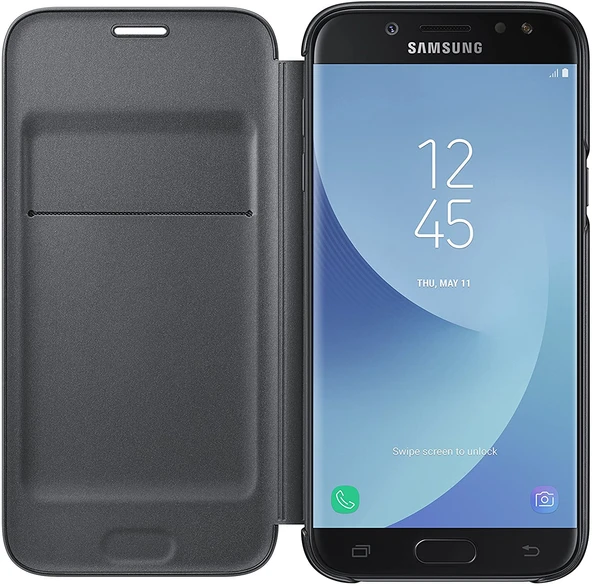 Samsung Galaxy J5 Pro 2017 (J530) Kartlıklı Cüzdan Kılıf, Siyah - 1
