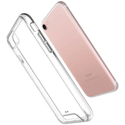 iPhone 6S Kılıf Ultra Koruma Sağlayan Sert Gard Premium Şeffaf Silikon Kılıf Şeffaf