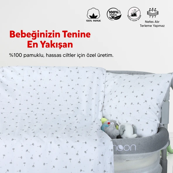 Huggy Moon %100 Pamuk 70x100 Nevresim Takımı - 5