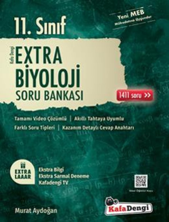 Kafadengi 11. Sınıf Biyoloji Extra Soru Bankası 2023 ürün görseli