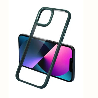 iPhone 11 Kılıf Şık Tasarımlı Krom Premium Kapak Koyu Yeşil